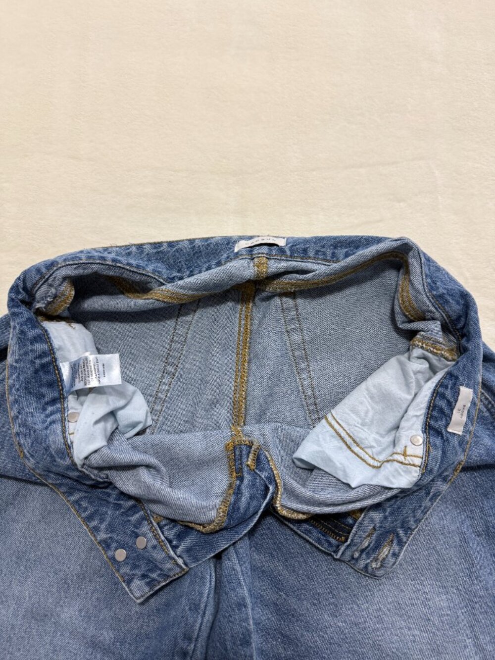 PacSun Baggy Jeans Womens 31 Blue Wide Leg 100% Cotton High Rise Y2K Denim - Picture 8 of 15